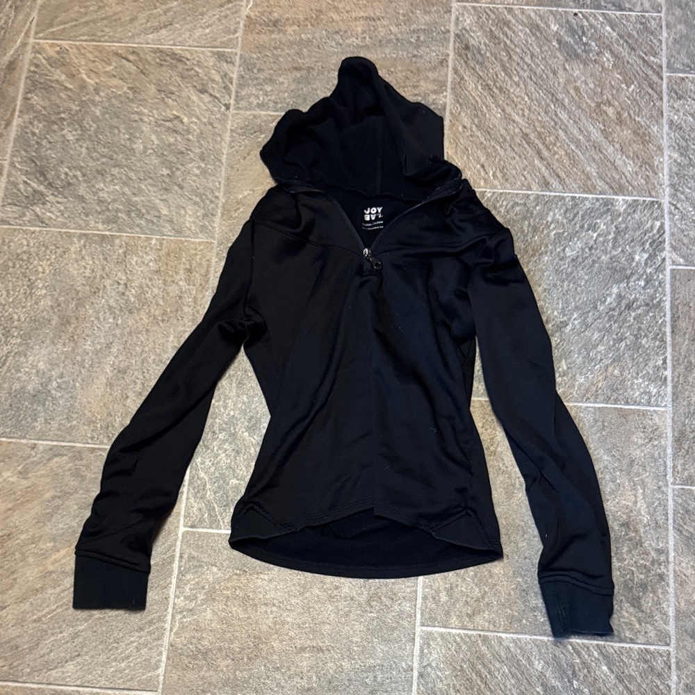 JoyLab Black Long Sleeve Hoodie Top